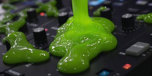 Green slime on FL Studio interface.