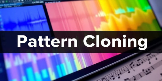 Colorful FL Studio interface with music patterns.