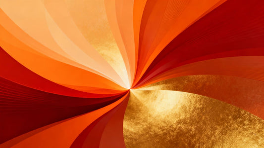 Abstract visual of upward flowing lines and shapes.