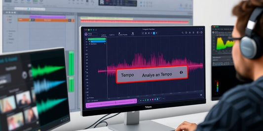 FL Studio 20 interface with tempo detection highlighted.