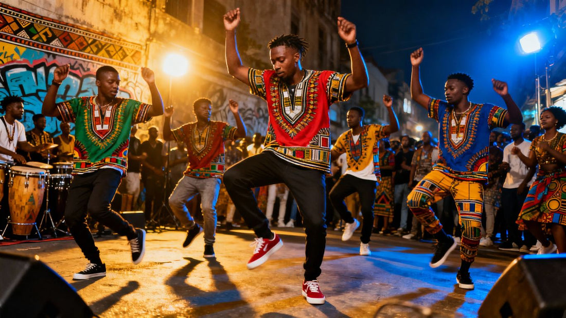 AfroBeat and Hip-Hop dancers in a vibrant cultural fusion.