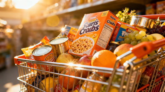 Shopping cart full of products, implying increased sales.