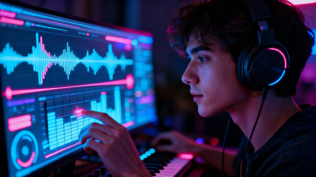 AI music tool creating techno beats